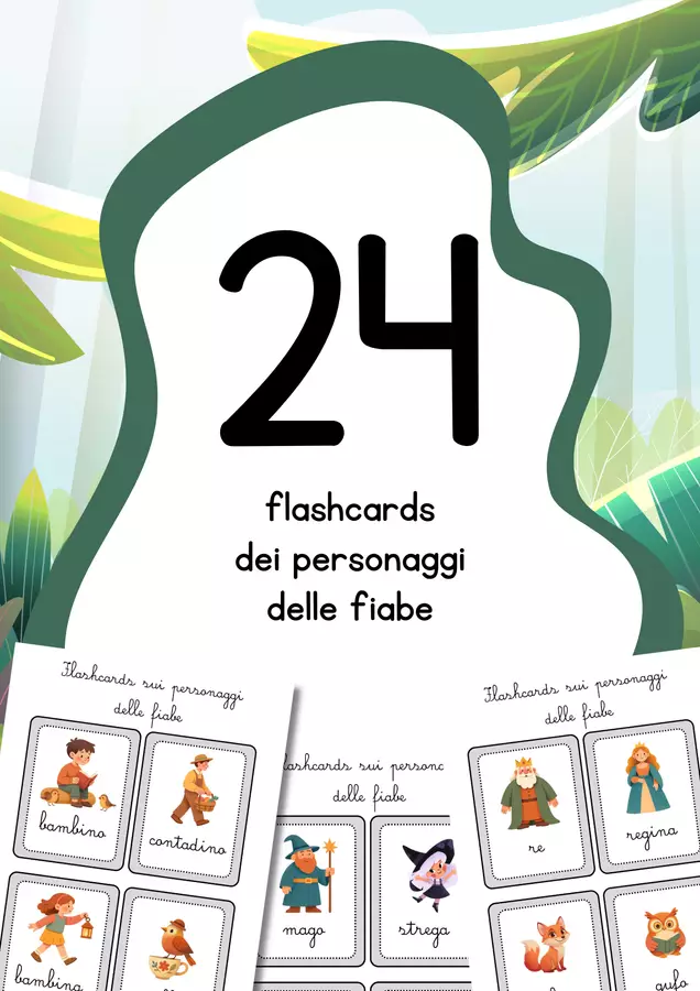 Flashcards dei personaggi delle fiabe Flashcard - Flashcards dei personaggi delle fiabe - MilleLibriPerBambini - Pagina di copertina
