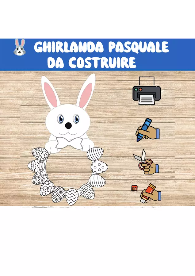 🐰 Ghirlanda Pasquale da Costruire Flashcard - 🐰 Ghirlanda Pasquale da Costruire - Nikki_Giochi - Pagina di copertina