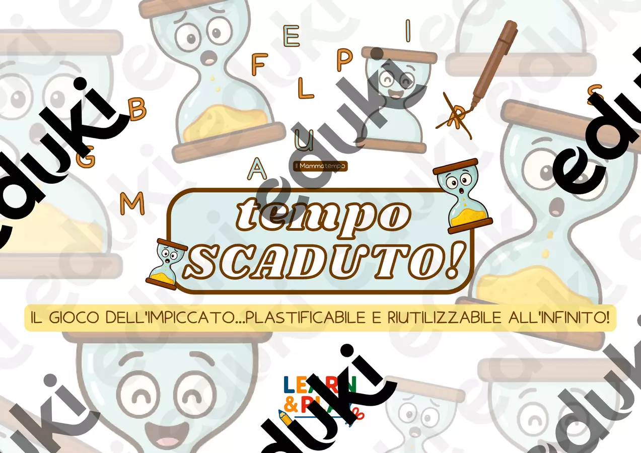 Tempo scaduto! - il gioco dell'impiccato...moderno! Esercizi - Tempo scaduto! - il gioco dell'impiccato...moderno! - Il Mammatempo - Pagina di copertina