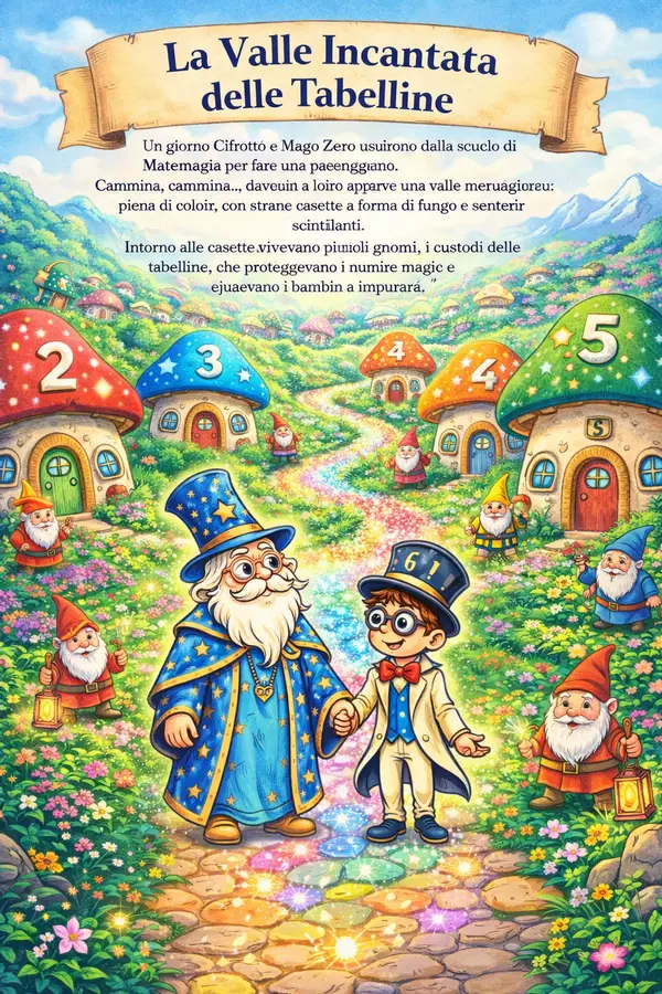 La Valle Incantata delle tabelline (1) Altro tipo di materiale - La Valle Incantata delle tabelline (1) - maestra Vania - Pagina di copertina