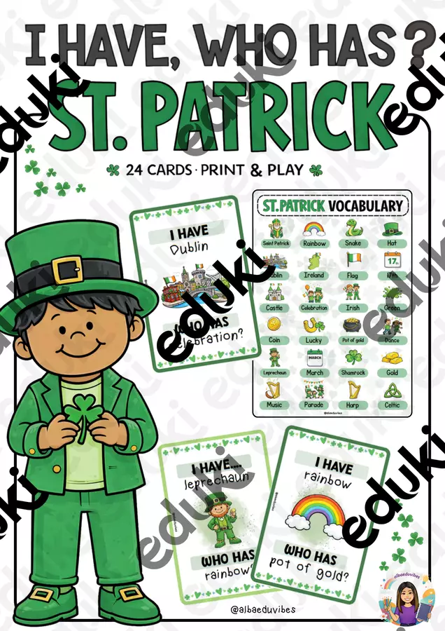 St. Patrick (I have, who has?) Esercizi - St. Patrick (I have, who has?) - Albaeduvibes - Pagina di copertina