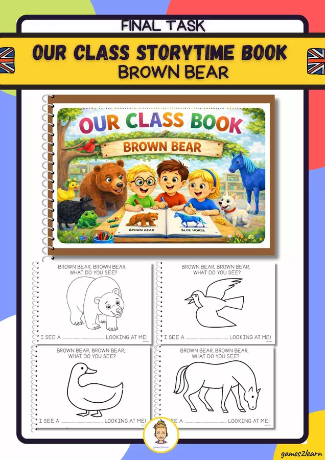 BROWN BEAR OUR CLASS STORYTELLING BOOK Esercizi - BROWN BEAR OUR CLASS STORYTELLING BOOK - games2learn - Pagina di copertina