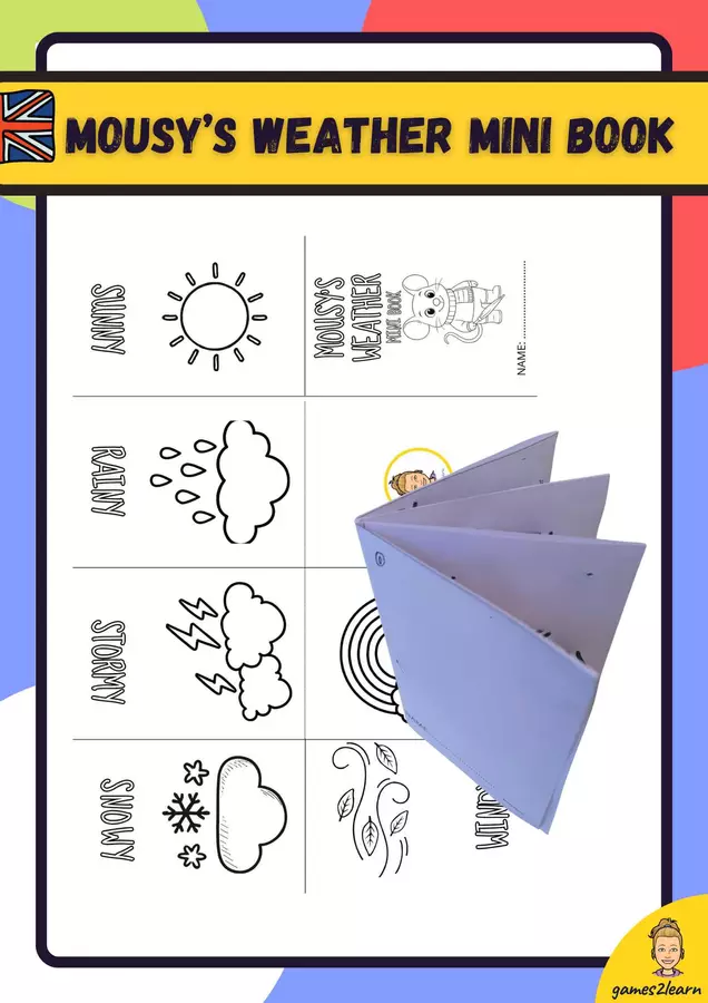 Mousy's weather Storytime mini book Esercizi - Mousy's weather Storytime mini book - games2learn - Pagina di copertina
