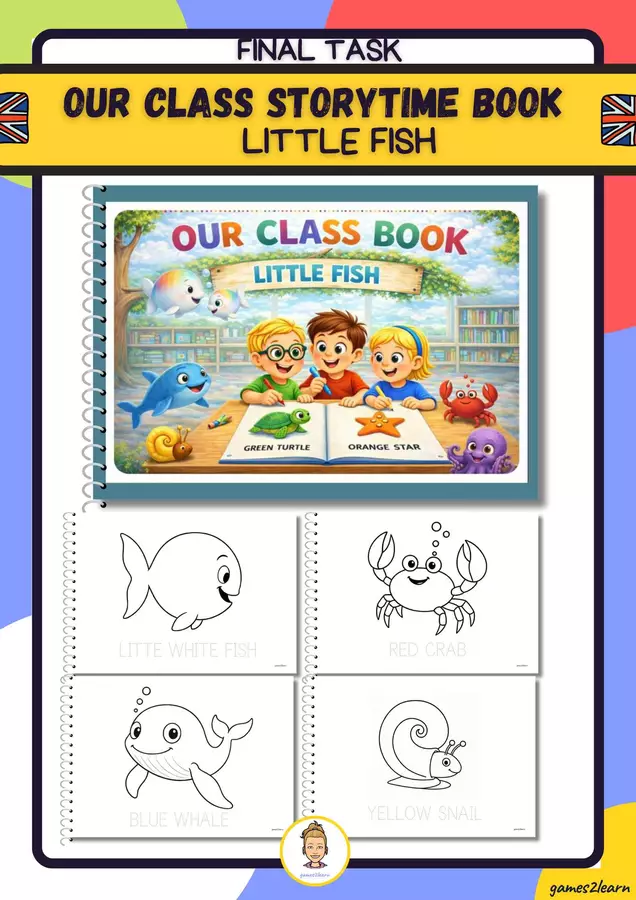 LITTLE FISH OUR CLASS STORYTELLING BOOK Esercizi - LITTLE FISH OUR CLASS STORYTELLING BOOK - games2learn - Pagina di copertina