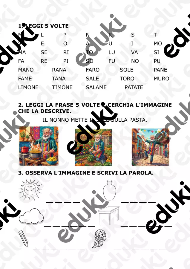 Prime frasi - lettura e comprensione Esercizi - Prime frasi - lettura e comprensione - Maestra Nedy - Pagina di copertina