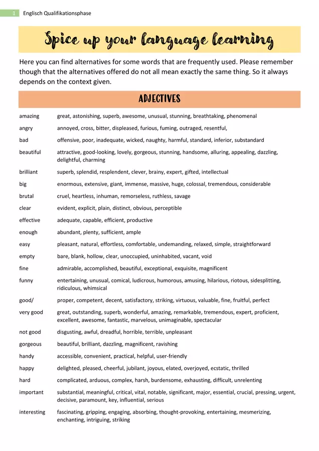 Spice up your language learning long ("Rendi più interessante il tuo apprendimento delle lingue – strategie e consigli dettagliati") Mappe concettuali - Spice up your language learning long ("Rendi più interessante il tuo apprendimento delle lingue – strategie e consigli dettagliati") - Mrs. Team English - Pagina di copertina