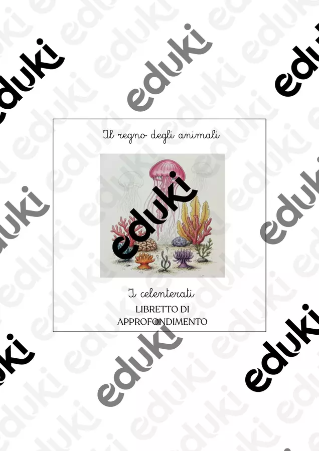 Libretto sul phylum dei celenterati Altro tipo di materiale - Libretto sul phylum dei celenterati - Maestra Emilia - Pagina di copertina