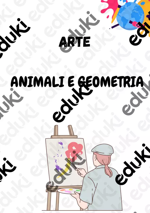 ANIMALI GEOMETRICI Materiale di supporto/inclusione - ANIMALI GEOMETRICI - Teacher Fra Bonny - Pagina di copertina