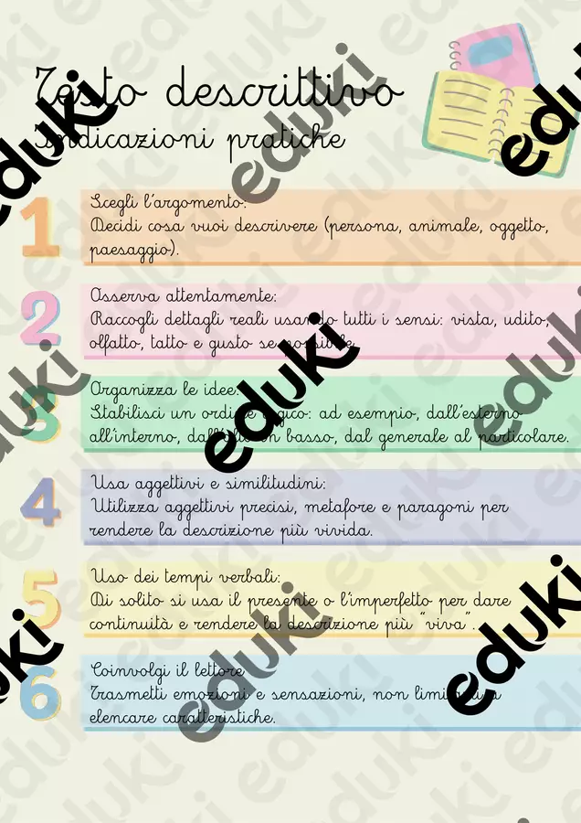 Testo descrittivo - presentazione + strumenti compensativi Didattica a stazioni - Testo descrittivo - presentazione + strumenti compensativi - Maestra Emilia - Pagina di copertina