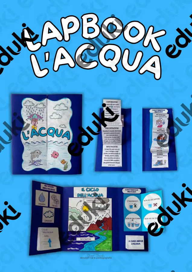 LAPBOOK: IL CICLO DELL’ACQUA Materiale di supporto/inclusione - LAPBOOK: IL CICLO DELL’ACQUA - educativamente_chiara - Pagina di copertina