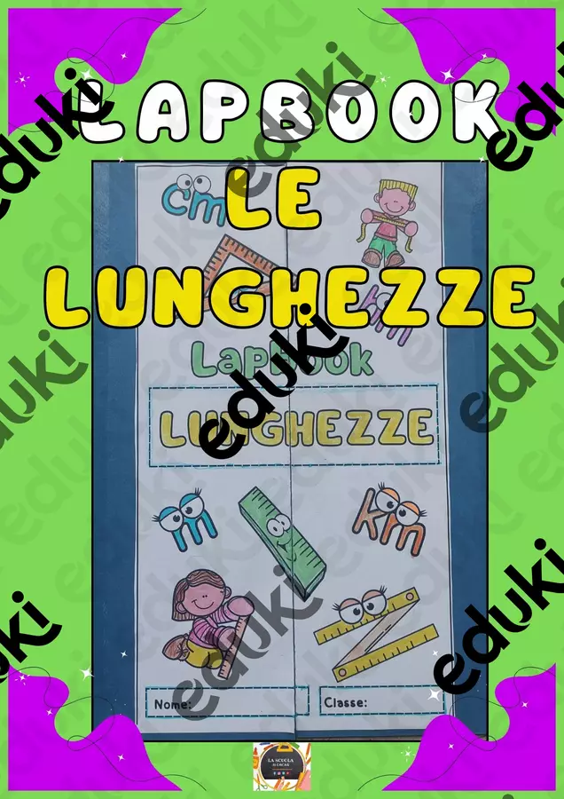 Lapbook Le Misure di Lunghezza Esercizi - Lapbook Le Misure di Lunghezza - La scuola di Oscar - Pagina di copertina