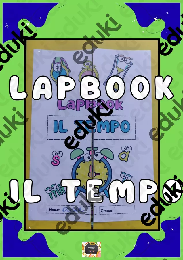 LAPBOOK LE MISURE DI TEMPO Materiale di supporto/inclusione - LAPBOOK LE MISURE DI TEMPO - La scuola di Oscar - Pagina di copertina