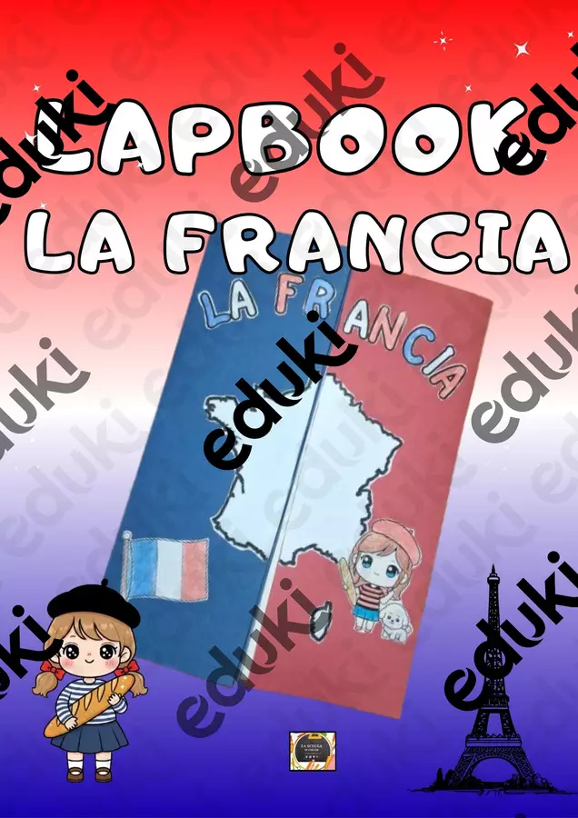 LAPBOOK LA FRANCIA – Geografia per la Secondaria – Materiale di supporto/inclusione - LAPBOOK LA FRANCIA – Geografia per la Secondaria – - La scuola di Oscar - Pagina di copertina