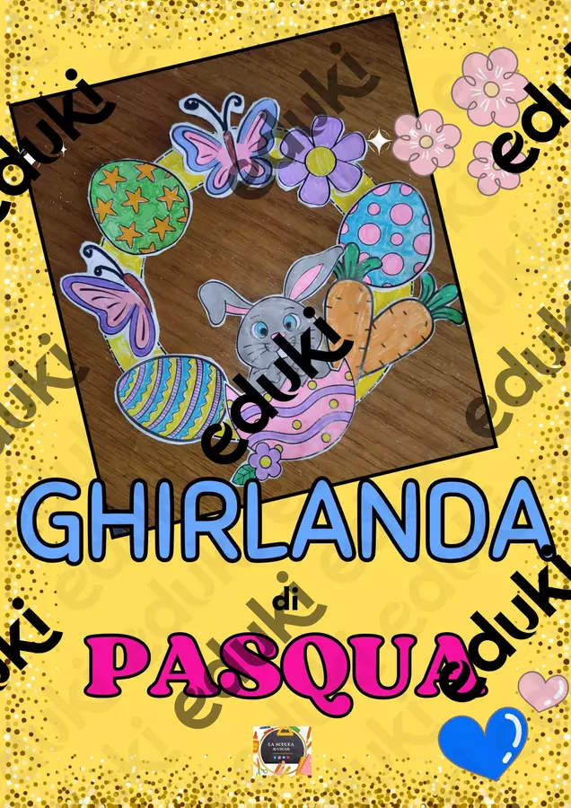 GHIRLANDA DI PASQUA - Lavoretto per bambini - Materiale di supporto/inclusione - GHIRLANDA DI PASQUA - Lavoretto per bambini - - La scuola di Oscar - Pagina di copertina