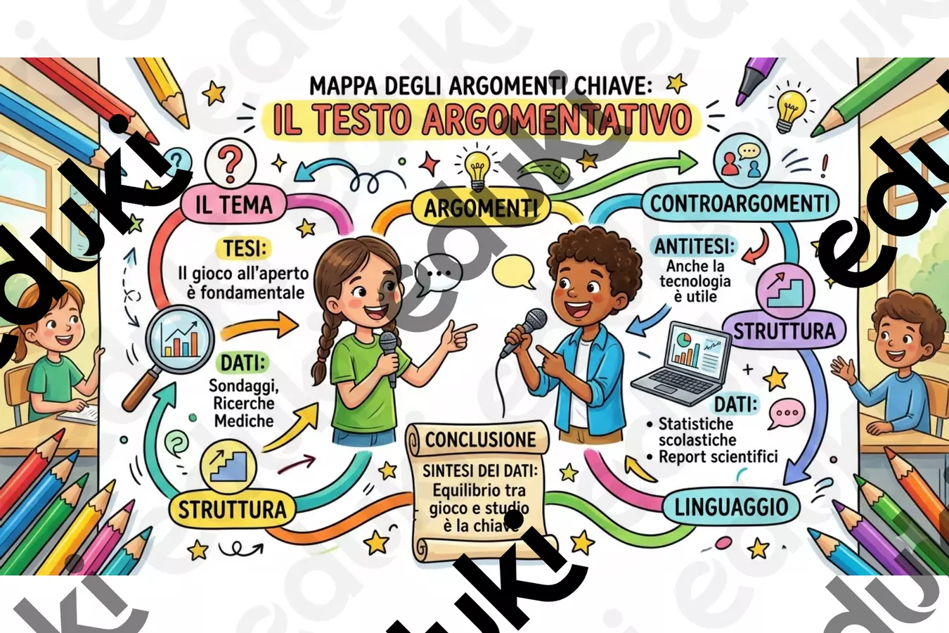 Mappa Testo argomentativo Materiale di supporto/inclusione - Mappa Testo argomentativo - Francesca Buzi - Pagina di copertina