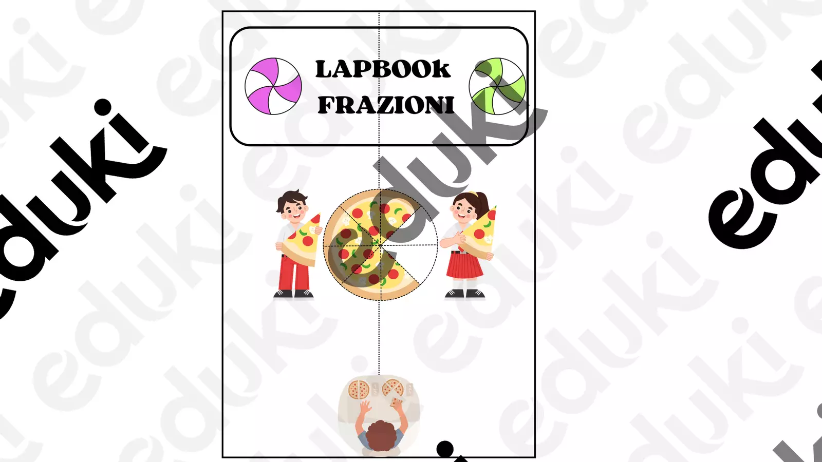 LAPBOOk FRAZIONI Materiale di supporto/inclusione - LAPBOOk FRAZIONI - Teacher Fra Bonny - Pagina di copertina
