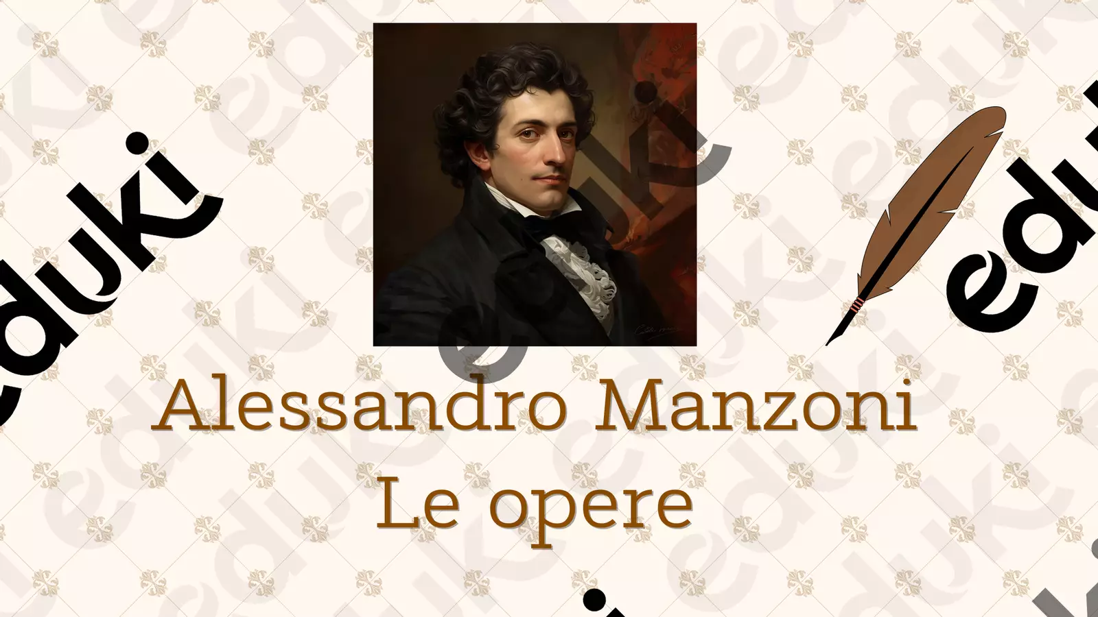 OPERE Alessandro Manzoni Materiale di supporto/inclusione - OPERE Alessandro Manzoni - Prof Robi - Pagina di copertina