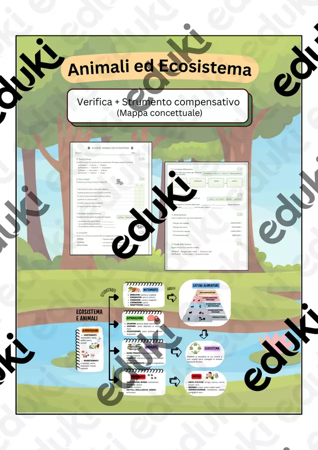 Kit Animali ed Ecosistema (Verifica + Mappa Inclusiva)🐾 Materiale di supporto/inclusione - Kit Animali ed Ecosistema (Verifica + Mappa Inclusiva)🐾 - Maestra Violetth - Pagina di copertina