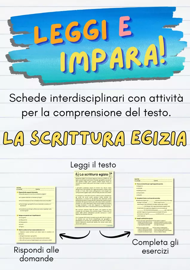 I Geroglifici - Scheda interdisciplinare Esercizi - I Geroglifici - Scheda interdisciplinare - Learnimaps - Pagina di copertina