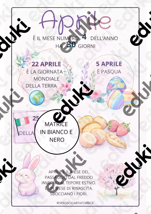 APRILE MESE SPASSOCARTAFORBICE Clipart / Immagini originali - APRILE MESE SPASSOCARTAFORBICE - Spassocartaforbice - Pagina di copertina
