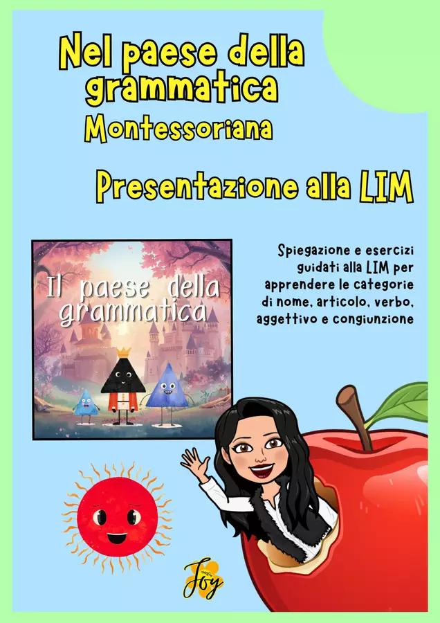 Analisi grammaticale classe seconda – Il paese delle parole Presentazioni / Lavagne - Analisi grammaticale classe seconda – Il paese delle parole - MaestraJoy - Pagina di copertina
