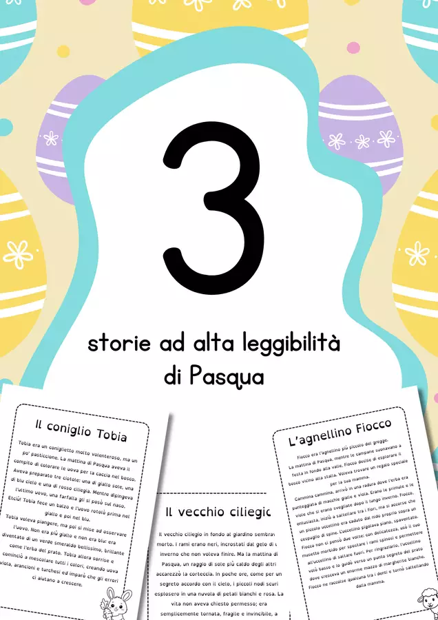 Storie di pasqua ad alta leggibilità Testo - Storie di pasqua ad alta leggibilità - MilleLibriPerBambini - Pagina di copertina