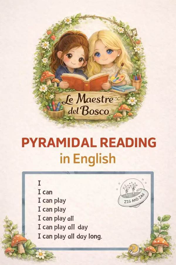 Piccoli lettori crescono – Pyramidal Reading in English Flashcard - Piccoli lettori crescono – Pyramidal Reading in English - Maestre del Bosco - Pagina di copertina