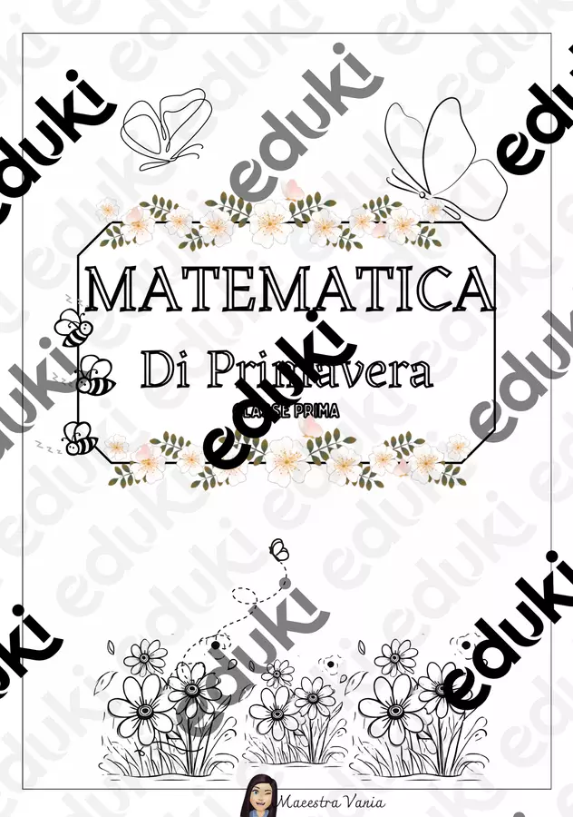 Matematica di primavera-classe prima Altro tipo di materiale - Matematica di primavera-classe prima - maestra Vania - Pagina di copertina