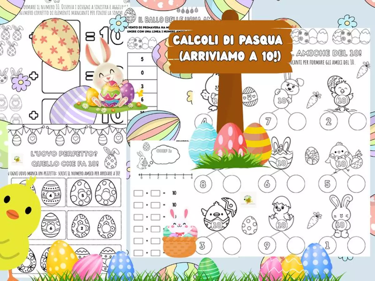 Pasqua e la Magia del 10: Il Kit Didattico per la Classe Prima Esercizi - Pasqua e la Magia del 10: Il Kit Didattico per la Classe Prima - MaestraPiera - Pagina di copertina