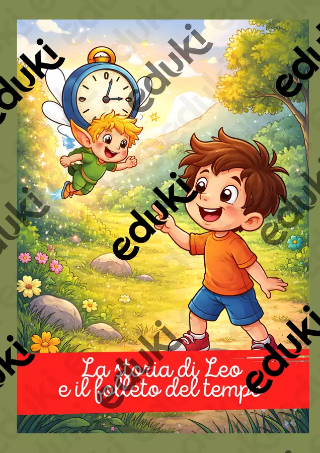 IMPARIAMO L'ORA CON LEO : storie, giochi ed esercizi sull’orologio Altro tipo di materiale - IMPARIAMO L'ORA CON LEO : storie, giochi ed esercizi sull’orologio - Colorando - Pagina di copertina