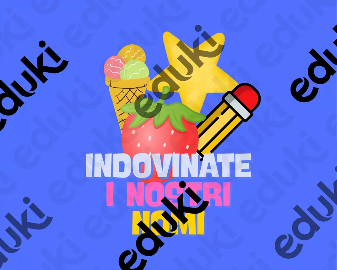 INDOVINATE I NOSTRI NOMI 12 schede illustrate Esercizi - INDOVINATE I NOSTRI NOMI 12 schede illustrate - Colorando - Pagina di copertina