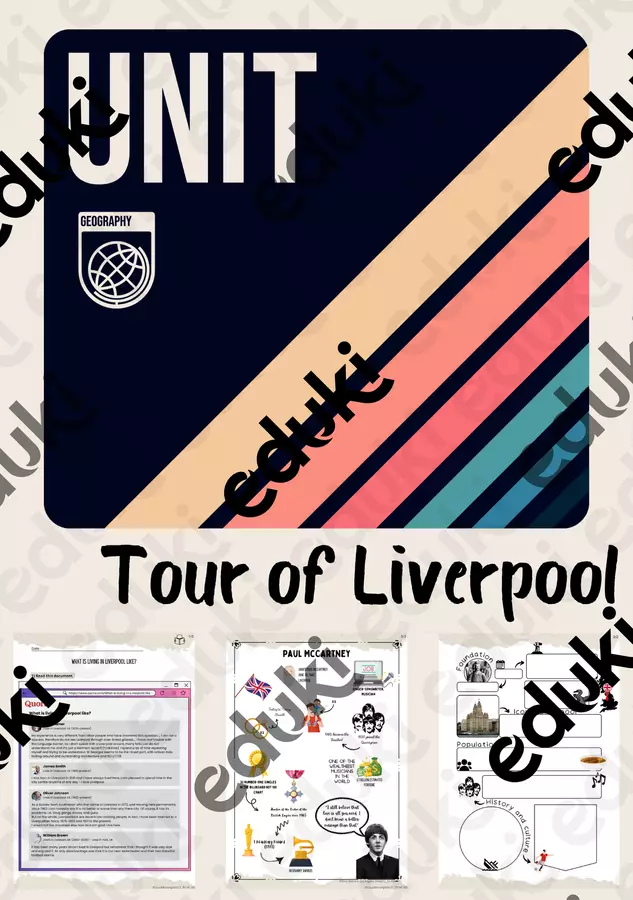 TOUR OF LIVERPOOL (Tour di Liverpool) Didattica a stazioni - TOUR OF LIVERPOOL (Tour di Liverpool) - GoodMorningMiss - Pagina di copertina
