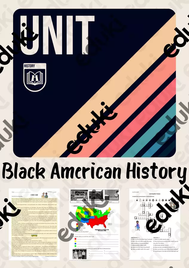 BLACK AMERICAN HISTORY (La storia degli Afroamericani) Didattica a stazioni - BLACK AMERICAN HISTORY (La storia degli Afroamericani) - GoodMorningMiss - Pagina di copertina