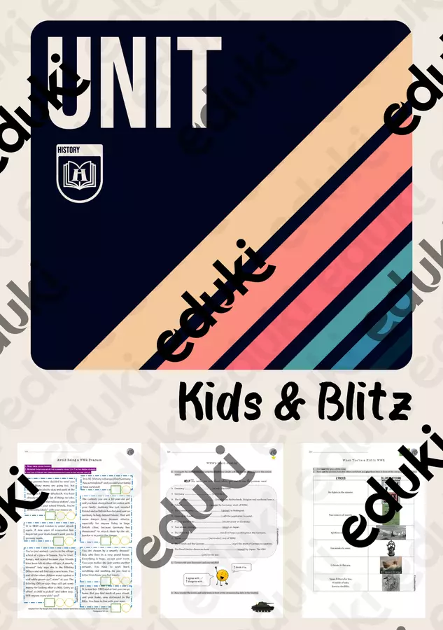 KIDS & BLITZ (La Seconda Guerra Mondiale) Didattica a stazioni - KIDS & BLITZ (La Seconda Guerra Mondiale) - GoodMorningMiss - Pagina di copertina