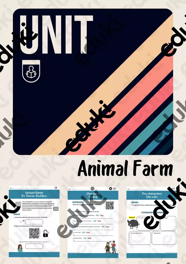 ANIMAL FARM (La fattoria degli animali) Didattica a stazioni - ANIMAL FARM (La fattoria degli animali) - GoodMorningMiss - Pagina di copertina
