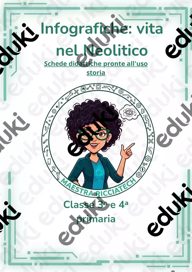 Vita nel Paleolitico Schede informative - Vita nel Paleolitico - Maestra ricciatech - Pagina di copertina