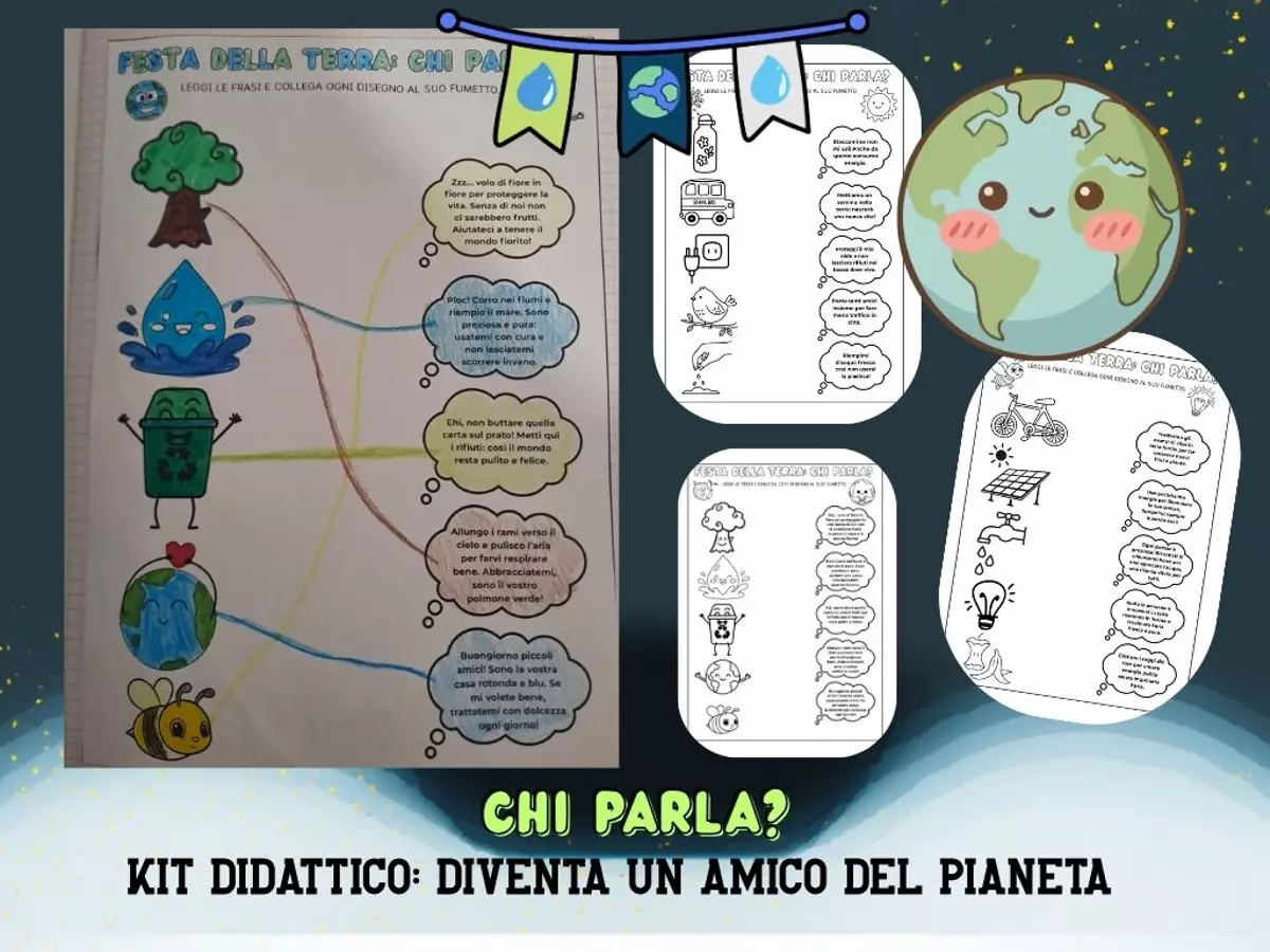 CHI PARLA? Kit Didattico: Diventa un Amico del Pianeta Esercizi - CHI PARLA? Kit Didattico: Diventa un Amico del Pianeta - MaestraPiera - Pagina di copertina