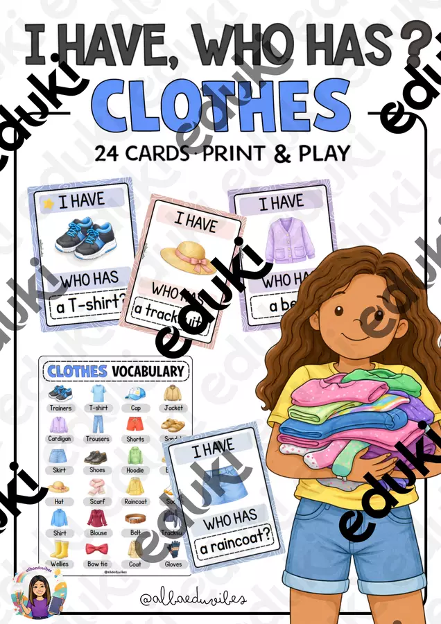 Clothes (I have, who has?) Esercizi - Clothes (I have, who has?) - Albaeduvibes - Pagina di copertina