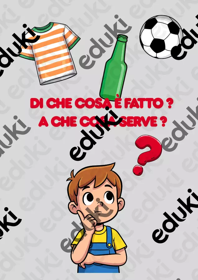 Di cosa è fatto? A cosa serve? Scienze primaria seconda Esercizi - Di cosa è fatto? A cosa serve? Scienze primaria seconda - Colorando - Pagina di copertina