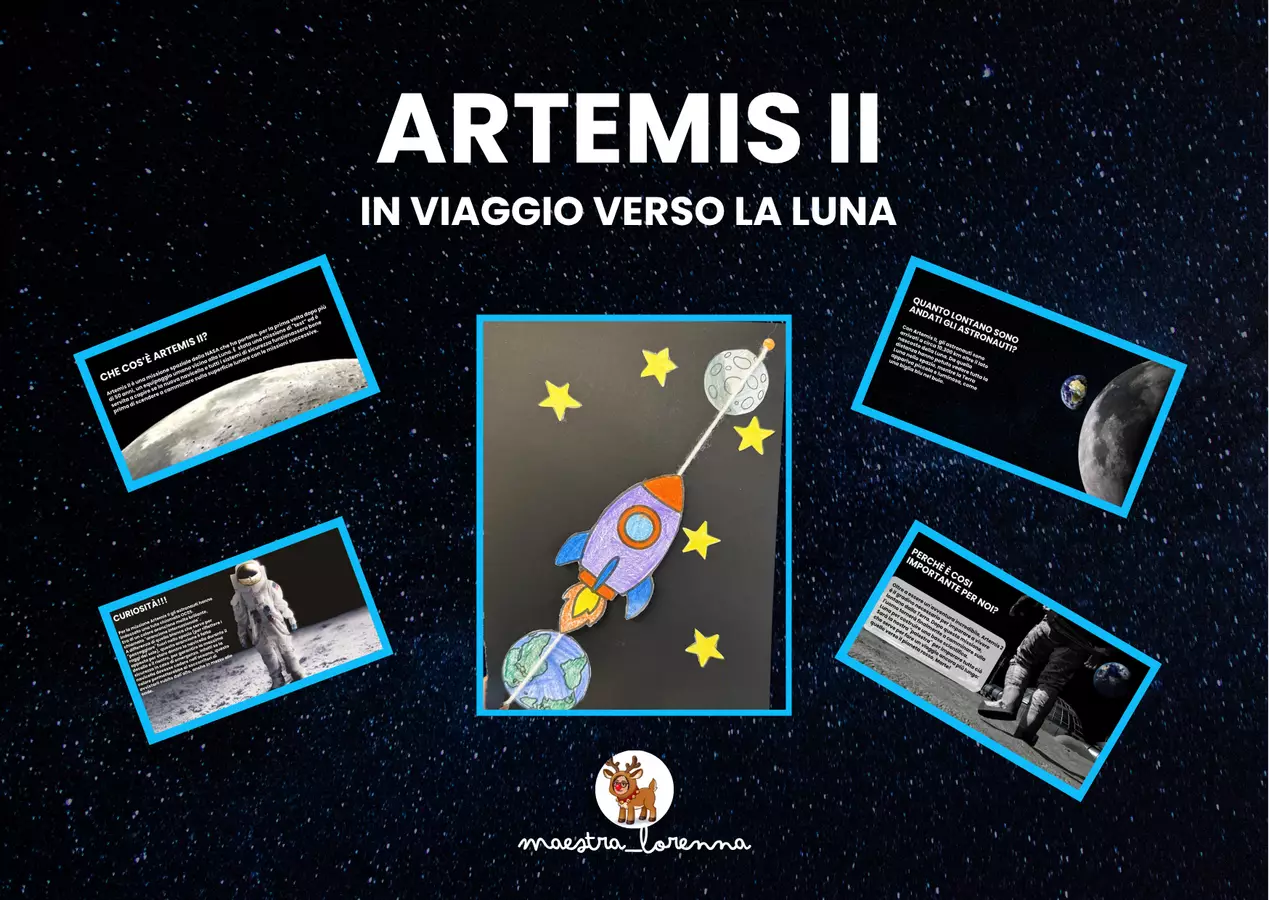 Razzo spaziale - in viaggio verso la Luna Presentazioni / Lavagne - Razzo spaziale - in viaggio verso la Luna - maestra_lorenna - Pagina di copertina