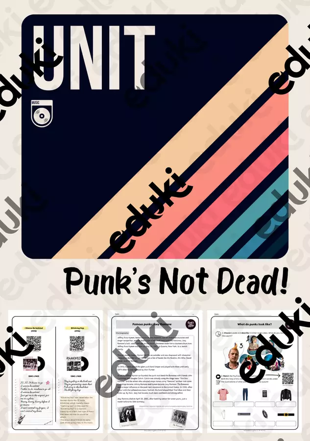 Punk's Not Dead (Punk’s Not Dead: sequenza per le classi terze) Didattica a stazioni - Punk's Not Dead (Punk’s Not Dead: sequenza per le classi terze) - GoodMorningMiss - Pagina di copertina