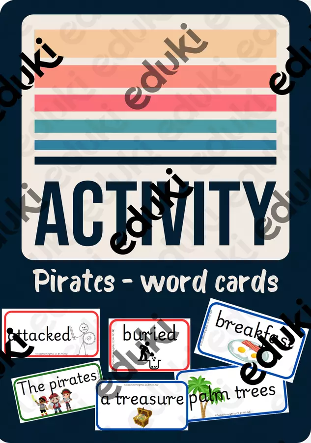 ACTIVITY: Pirates Word Cards (ATTIVITÀ per le classi quinte: Carte di parole sui pirati) Didattica a stazioni - ACTIVITY: Pirates Word Cards (ATTIVITÀ per le classi quinte: Carte di parole sui pirati) - GoodMorningMiss - Pagina di copertina