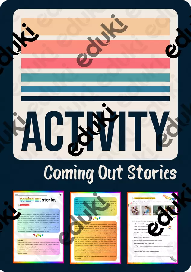COMING OUT STORIES: LGBTQIA+ (COMING OUT STORIES: testi per lavorare in classe sul tema LGBTQIA+) Didattica a stazioni - COMING OUT STORIES: LGBTQIA+ (COMING OUT STORIES: testi per lavorare in classe sul tema LGBTQIA+) - GoodMorningMiss - Pagina di copertina