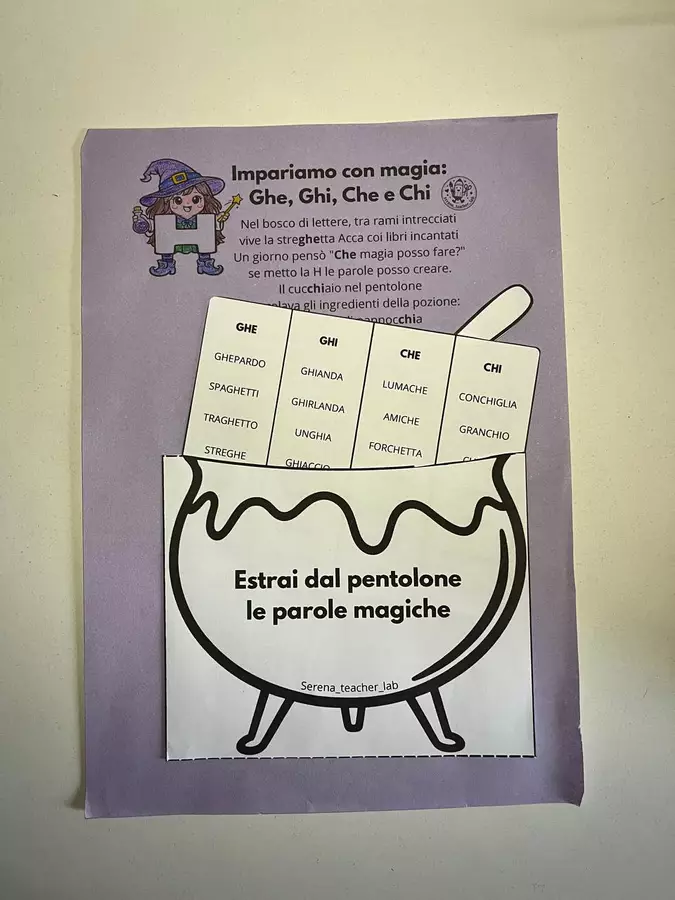 La filastrocca magica Ghe Ghi Che Chi e il pentolone Materiale interattivo - La filastrocca magica Ghe Ghi Che Chi e il pentolone - Serena_Teacher_Lab - Pagina di copertina