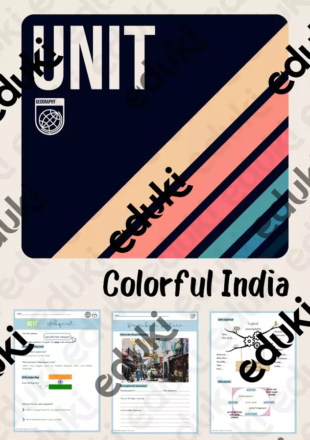 COLORFUL INDIA (COLORFUL INDIA: 2 sequenze complete di inglese livello 5ª (ESL) Didattica a stazioni - COLORFUL INDIA (COLORFUL INDIA: 2 sequenze complete di inglese livello 5ª (ESL) - GoodMorningMiss - Pagina di copertina