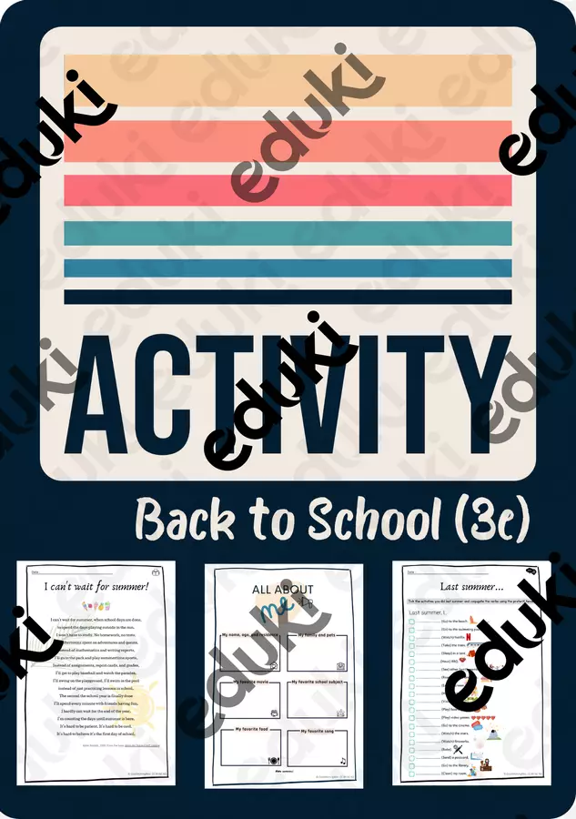 BACK TO SCHOOL (Ritorno a scuola) Didattica a stazioni - BACK TO SCHOOL (Ritorno a scuola) - GoodMorningMiss - Pagina di copertina