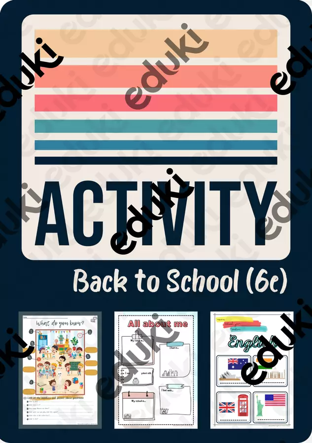 BACK TO SCHOOL (Ritorno a scuola: attività per la prima lezione di 1ª media!) Didattica a stazioni - BACK TO SCHOOL (Ritorno a scuola: attività per la prima lezione di 1ª media!) - GoodMorningMiss - Pagina di copertina