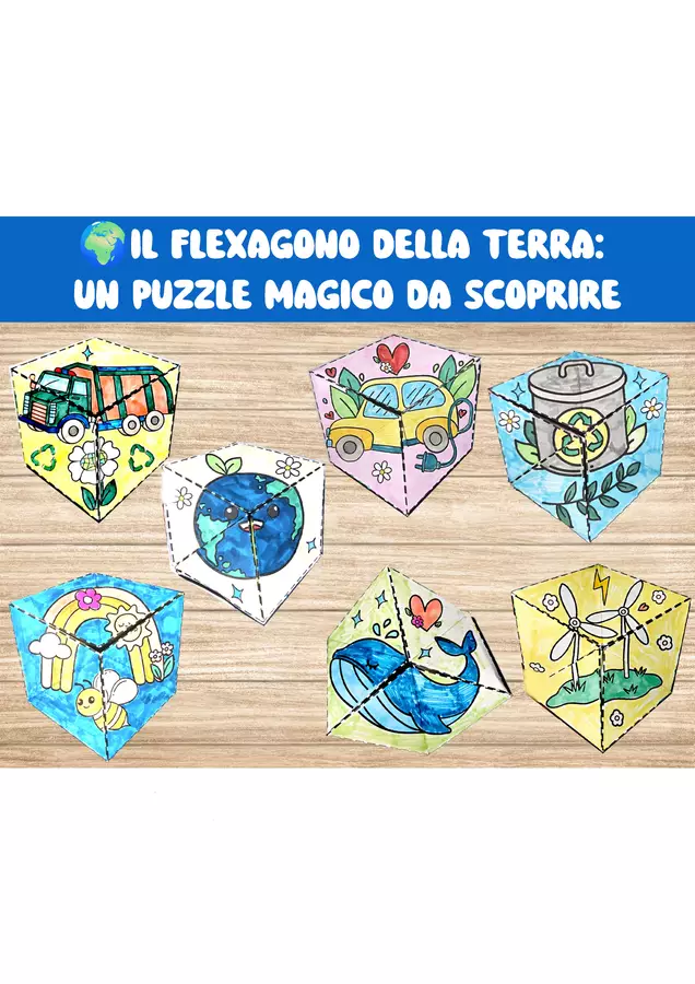 Gira, Piega, Scopri: Il Flexagon della Giornata della Terra Materiale interattivo - Gira, Piega, Scopri: Il Flexagon della Giornata della Terra - Nikki_Giochi - Pagina di copertina