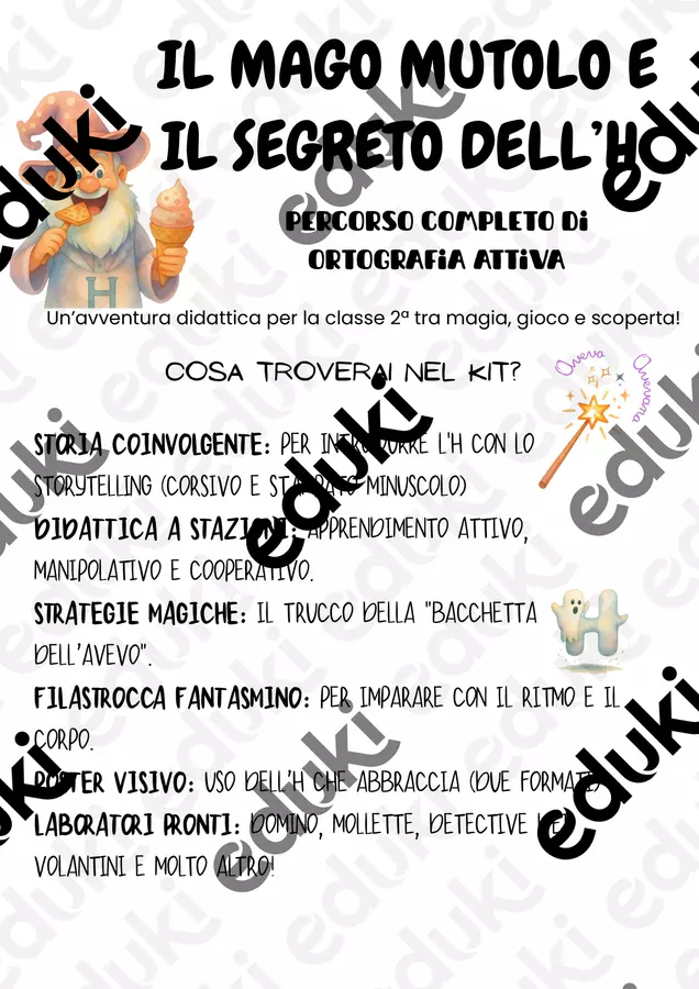 Il Mago Mutolo e il segreto dell'H Esercizi - Il Mago Mutolo e il segreto dell'H - Maestra Rache - Pagina di copertina