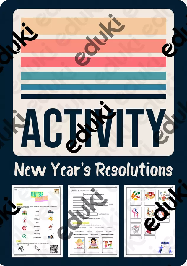 NEW YEAR'S RESOLUTIONS (Buoni propositi per l'anno nuovo) Didattica a stazioni - NEW YEAR'S RESOLUTIONS (Buoni propositi per l'anno nuovo) - GoodMorningMiss - Pagina di copertina